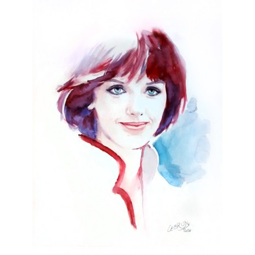 Portrait à l'aquarelle