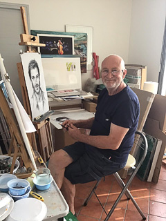 Paul Lebrun dans son atelier